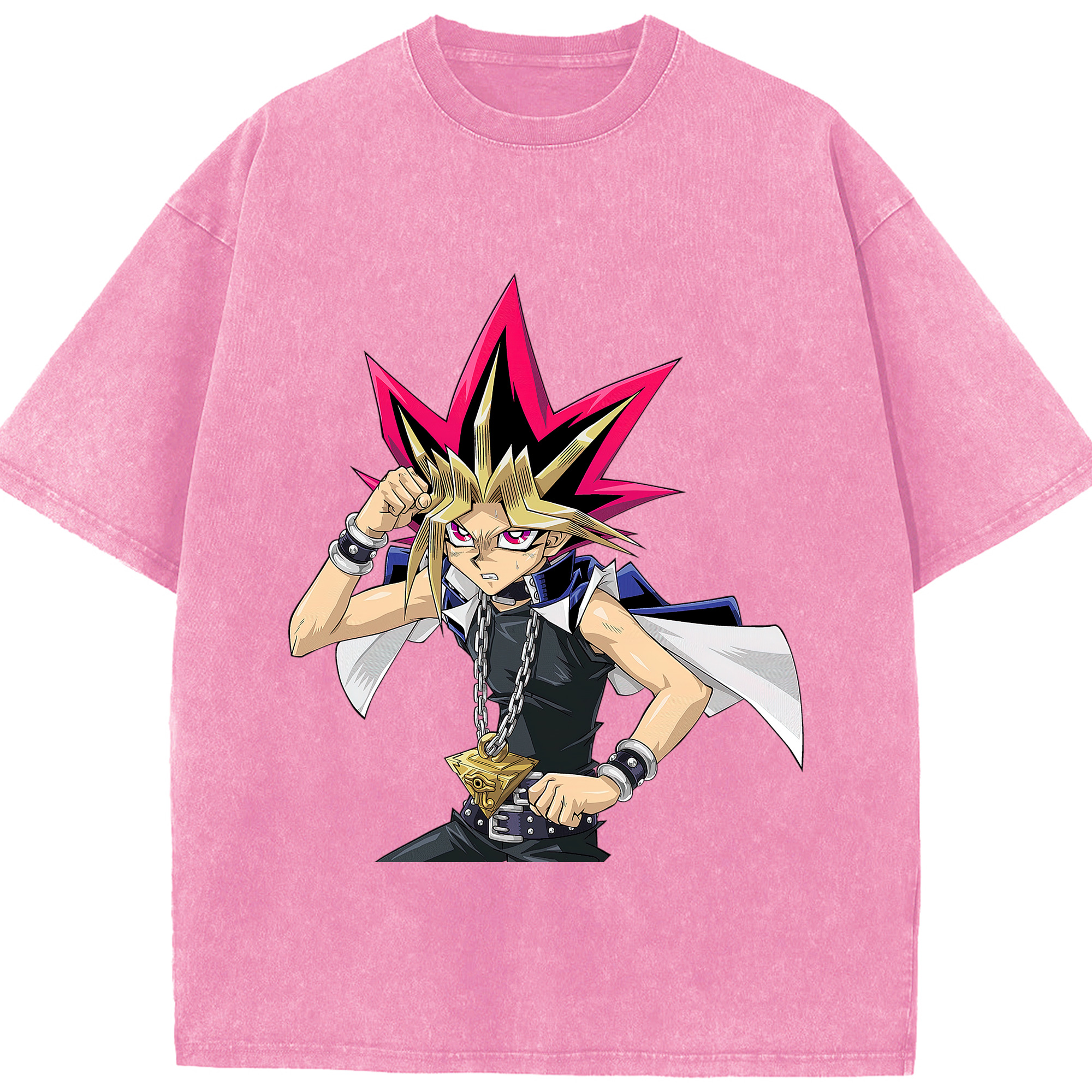 （画像用） 遊☆戯☆王 Yu-Gi-Oh! 綿100% ヴィンテージ風 半袖Tシャツ（フロントプリント）